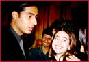 Abhishek with Karisma Kapoor