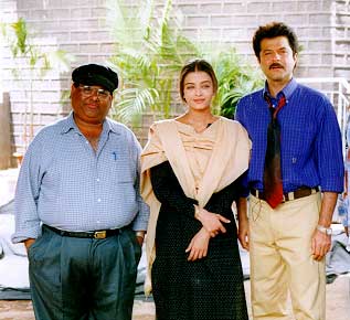 Satish Kaushik, Aishwarya Rai and Anil Kapoor
