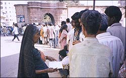 The queue for cash compensation at the revenue office