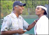 Vijay Amritraj with son Prakash